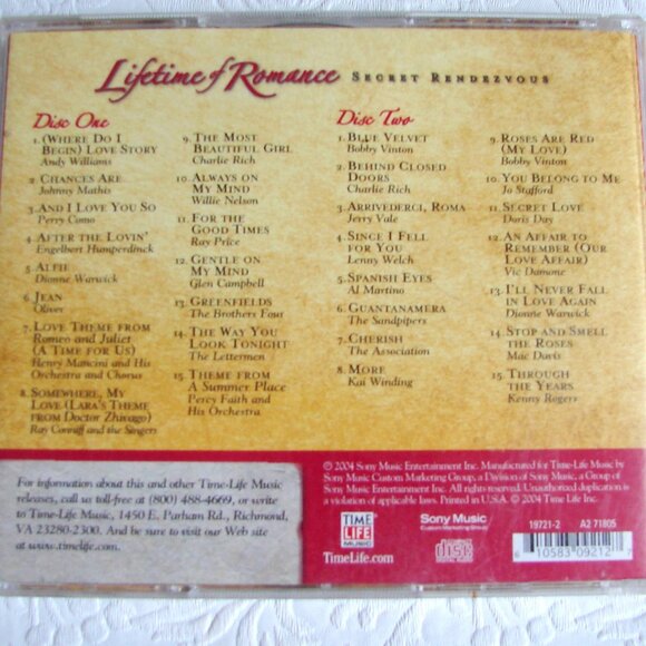 Time Life Lifetime of Romance 8 CD Lot, 2004, 120 Famous/Classic Love Songs - Picture 4 of 5